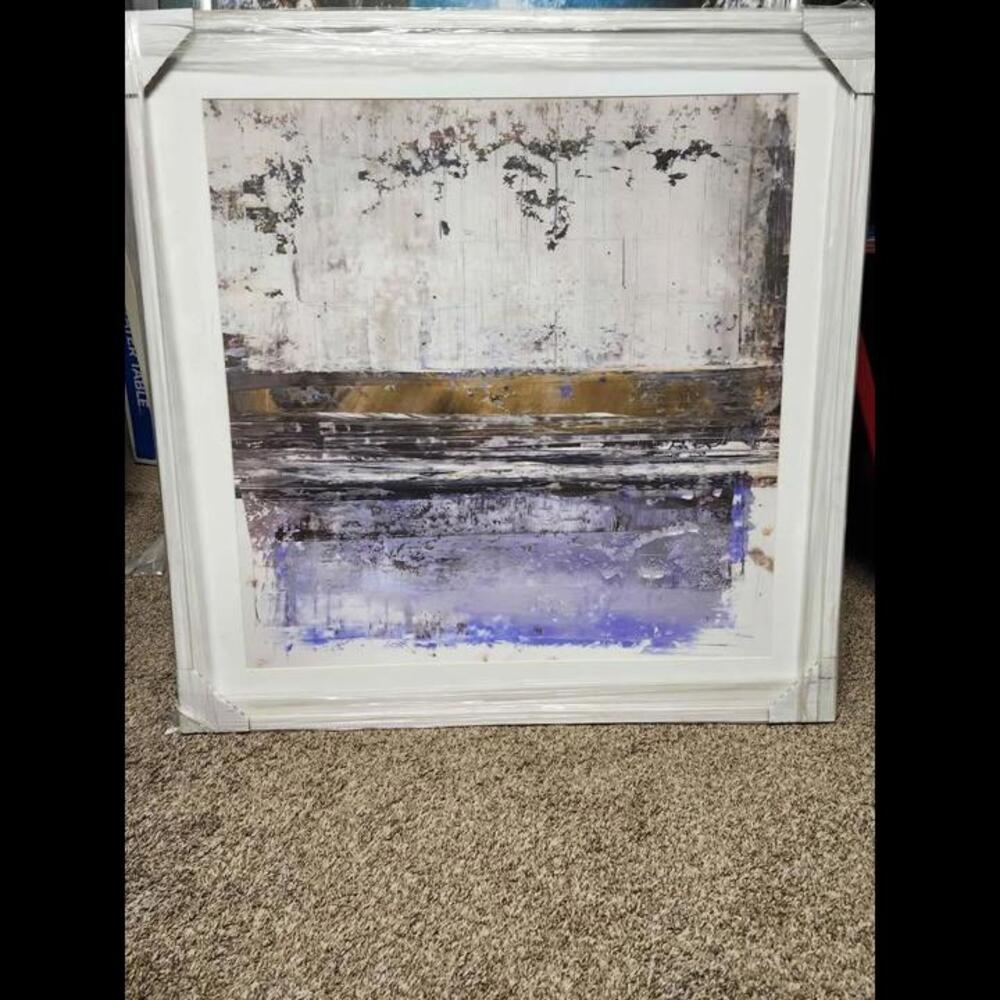 New 37.5 x 37.5 Framed Abstract Art Picture